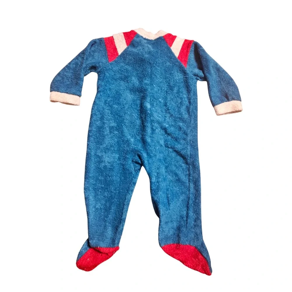 Vintage Izod Lacoste Terry‎ Cloth Baby Footed Sleeper One Piece 3-6 Mos Kidcore